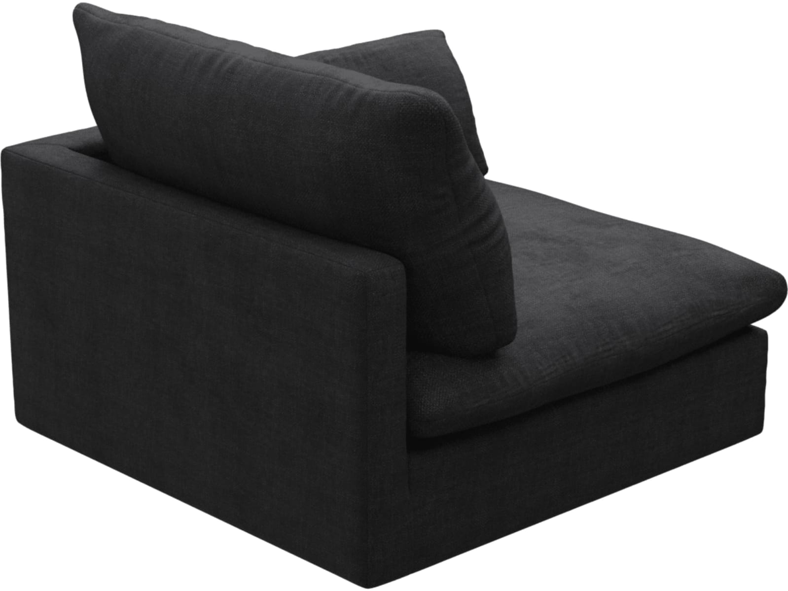 Willow Plaza Flint Grey 1 Seat Right Arm Facing Sofa Module color Plaza Flint Grey