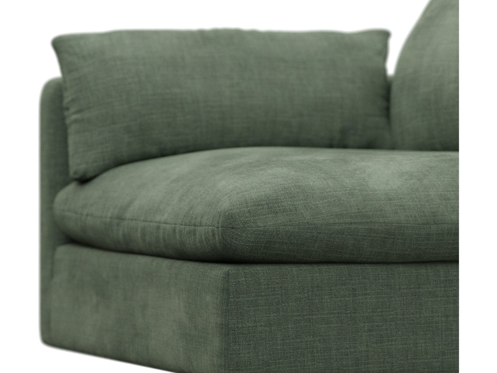 Willow Tribute Dark Jade 1 Seat Left Arm Facing Sofa Module color Tribute Dark Jade