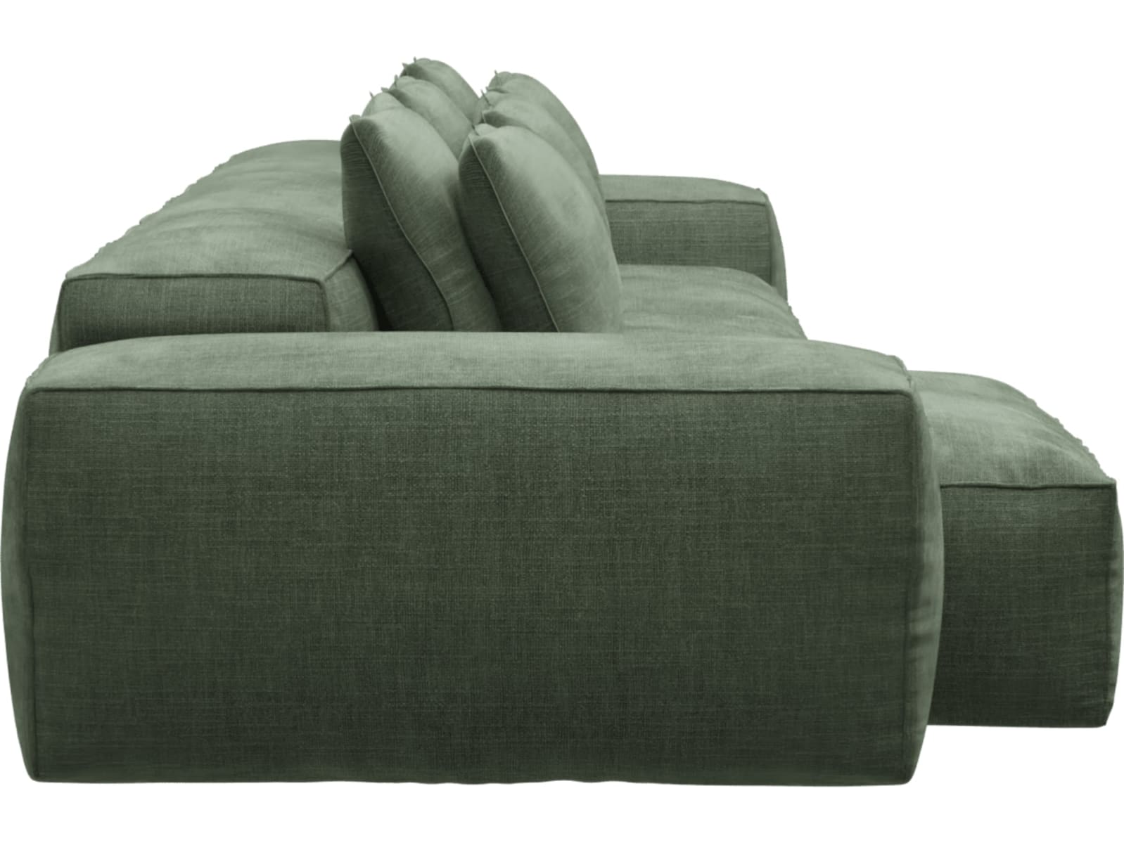 Riley Tribute Dark Jade Modular Sofa - 3 Seater Chaise color Tribute Dark Jade