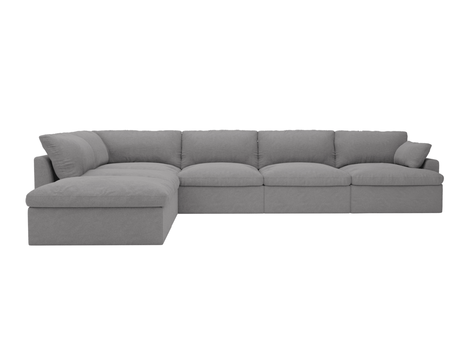 Retreat View Steel Modular Sofa - 6 Seater LAF Terminal color View Steel