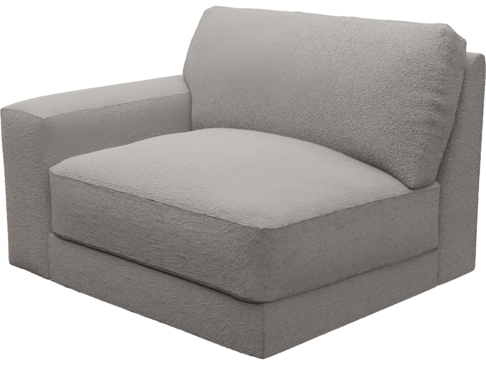 Monica Boucle Pumice Left Arm Facing Chair Module color Boucle Pumice