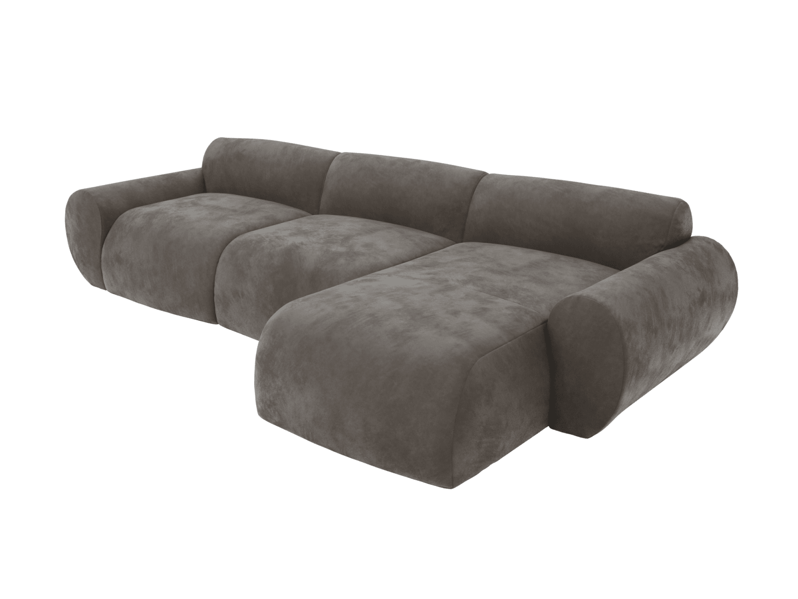 Malmo Muse Mink Chaise Sofa - 3 Seater color Muse Mink