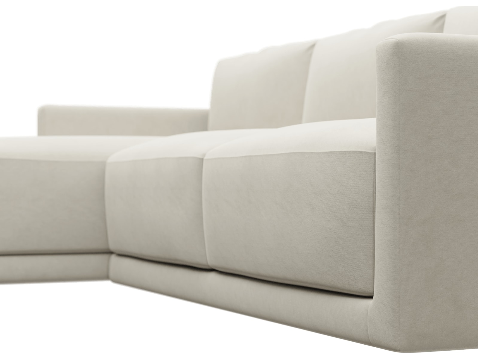 Haven Apt Muse Flax Chaise Sofa color Muse Flax