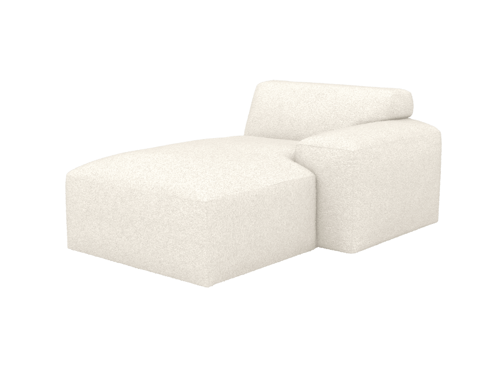 Copenhagen Boucle Ivory Right Arm Facing Chaise Module color Boucle Ivory