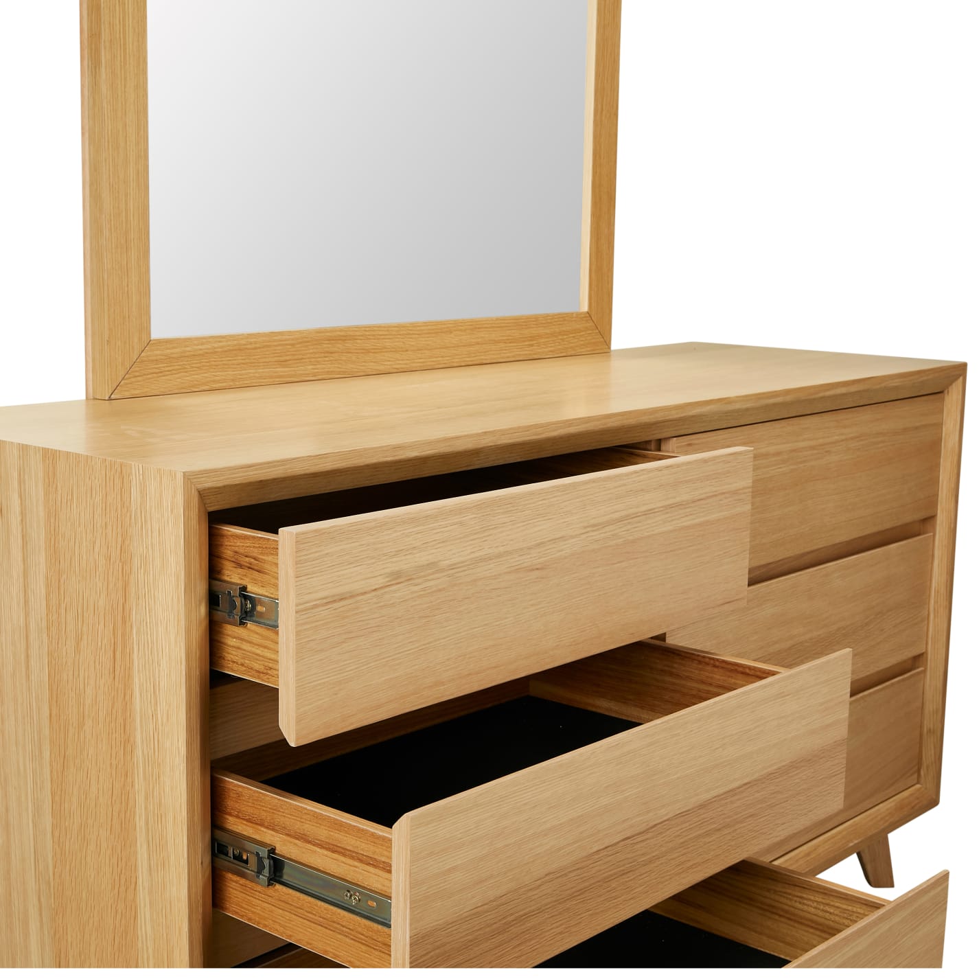 Morgan Dresser With Mirror Oak color Natural