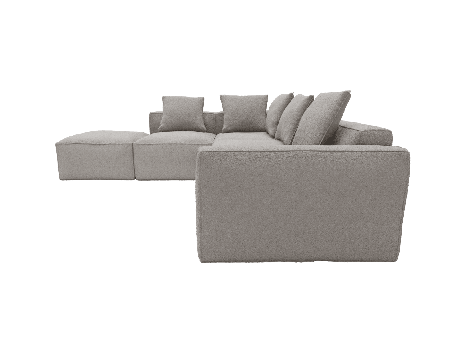 Riley Apt Boucle Pumice Sofa - 5 Seater LAF Terminal color Boucle Pumice