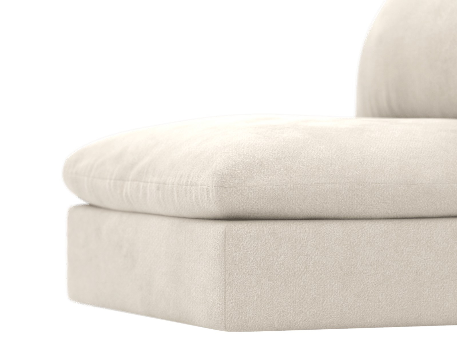 Willow Muse Flax Armless Sofa Module color Muse Flax