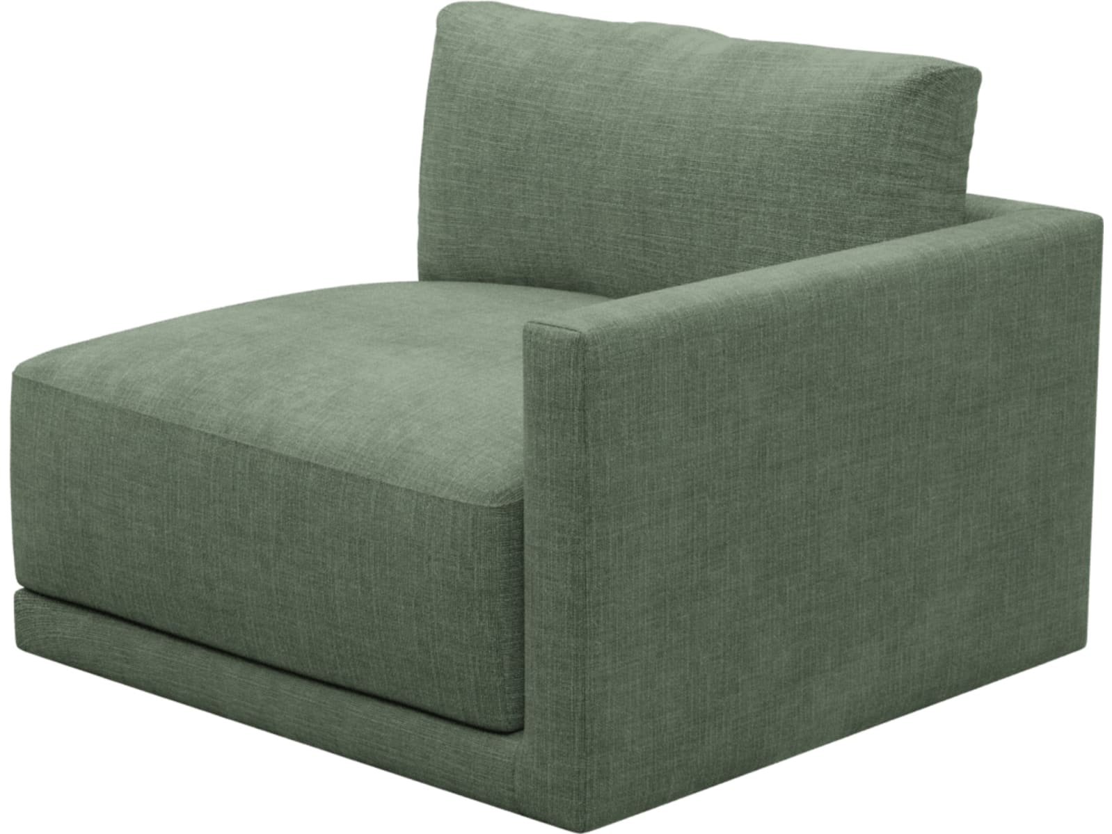 Haven Tribute Dark Jade Right Arm Facing Chair Sofa Module color Tribute Dark Jade