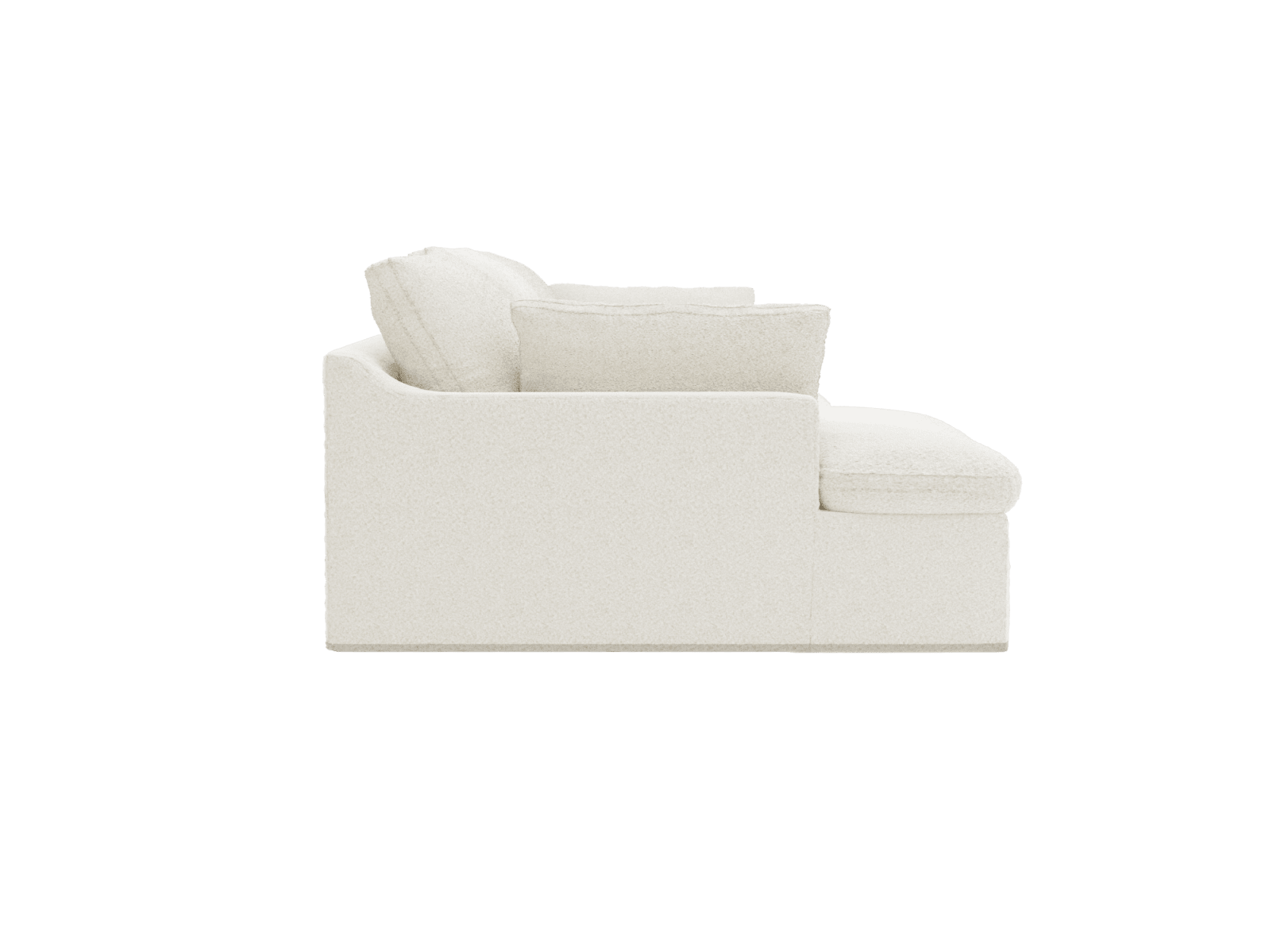 Retreat Boucle Ivory Chaise Sofa - 3 Seater color Boucle Ivory