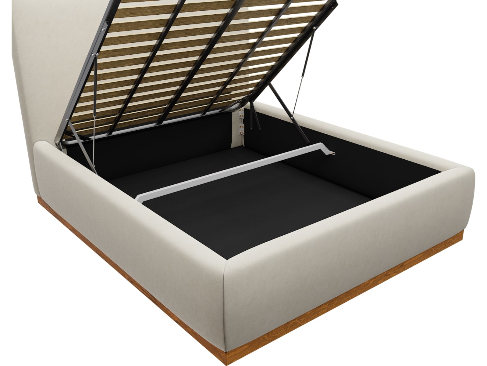 Haven Dark Gas Lift Bed Muse Flax color Muse Flax