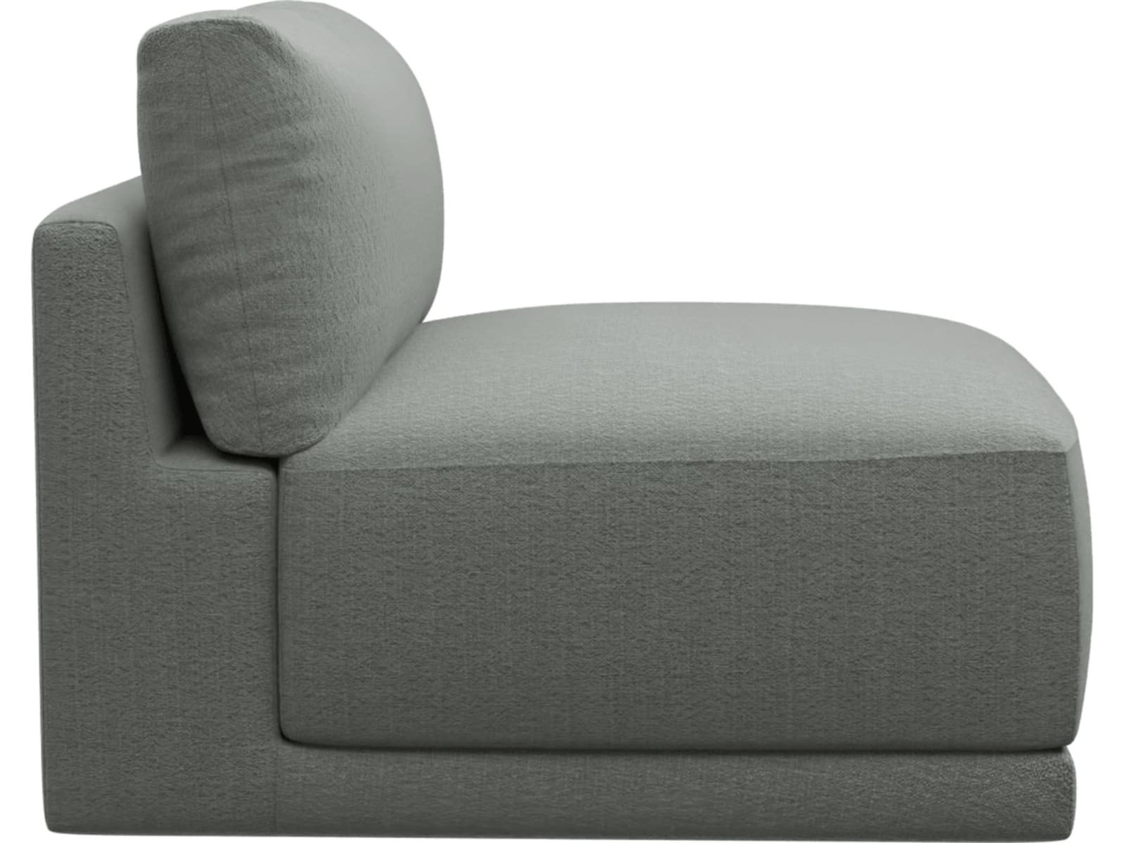 Haven Tribute Storm Armless Sofa Chair Module color Tribute Storm