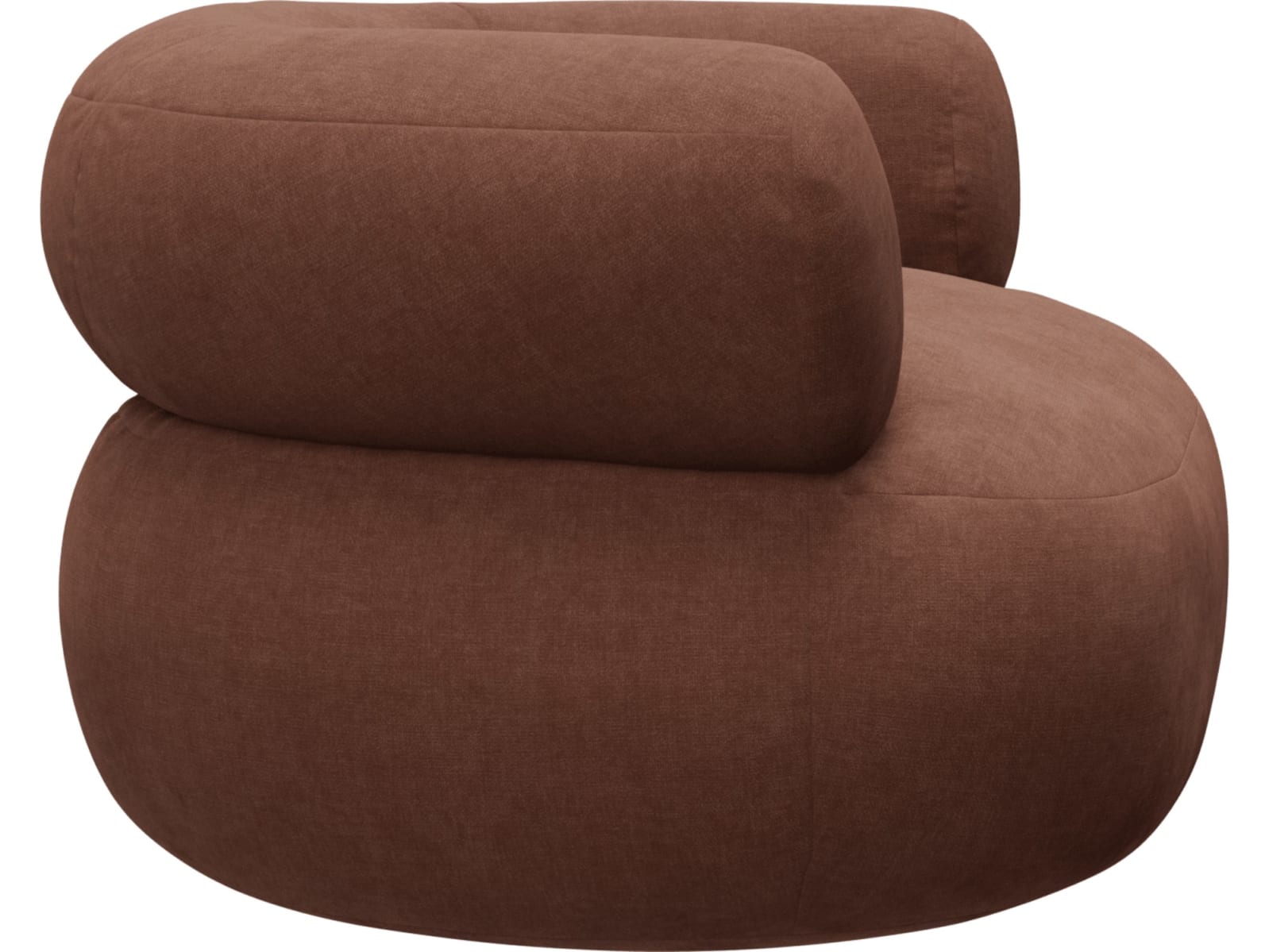 Colette Muse Rust Swivel Armchair color Muse Rust