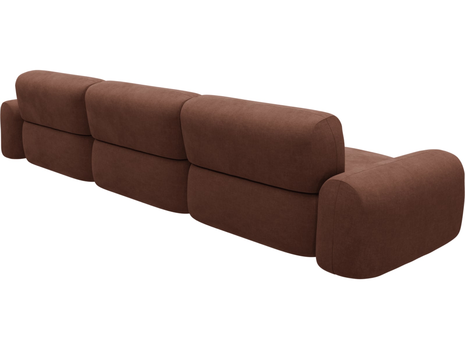 Beckett Muse Rust Modular Sofa - 3 Seater color Muse Rust