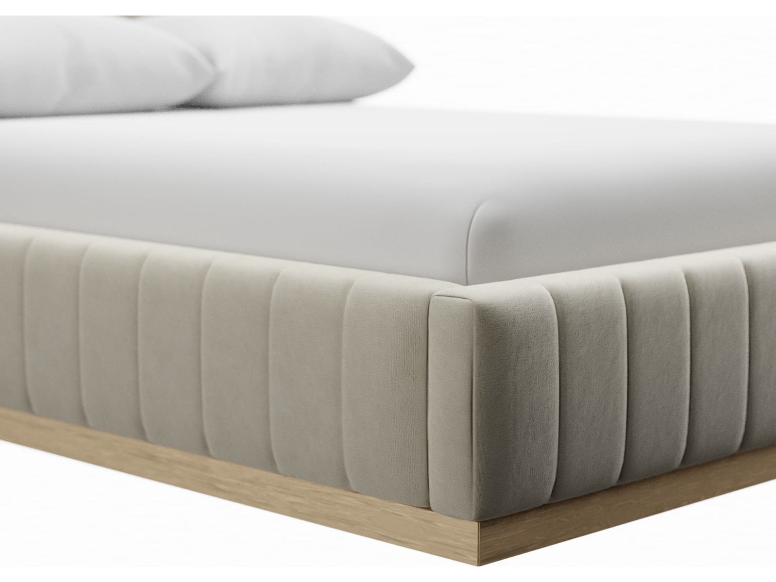 Brentwood Gas Lift Bed Muse Flax color Muse Flax