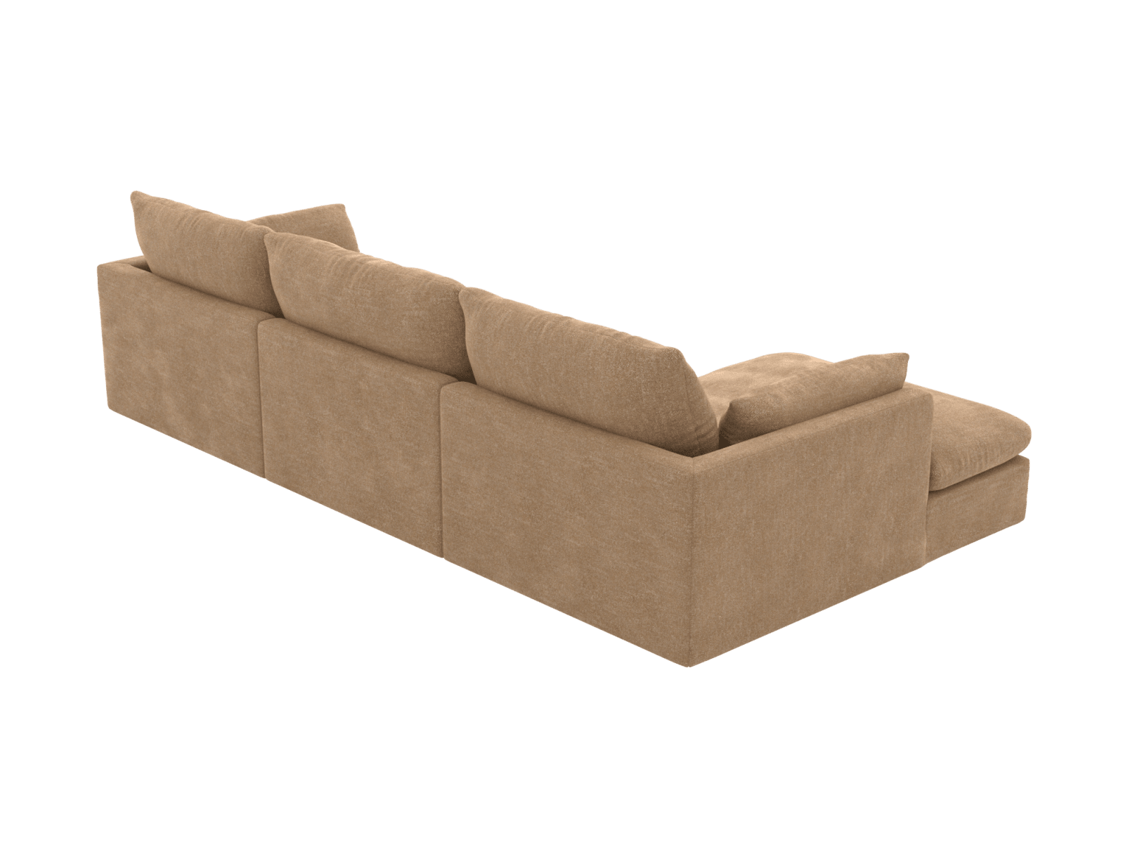 Willow Avon Honey Chaise Sofa - 3 Seater color Avon Honey