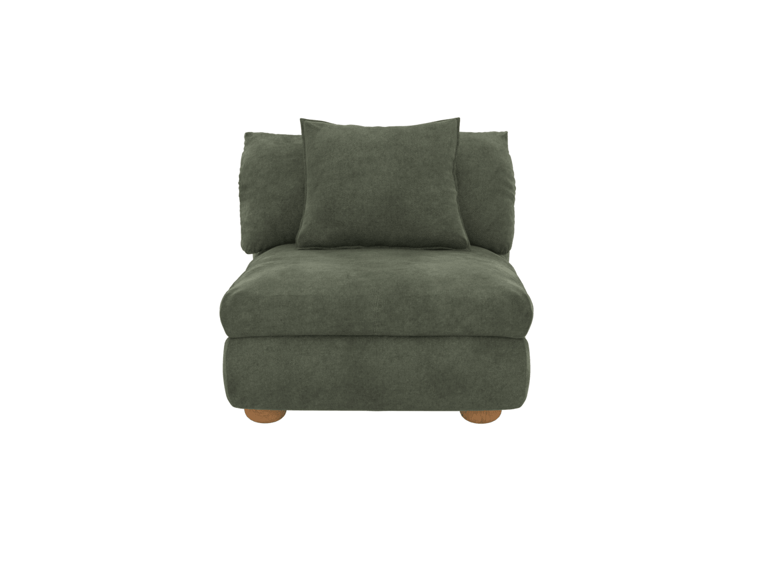 Tully Muse Forest Armless Sofa Chair Module color Muse Forest