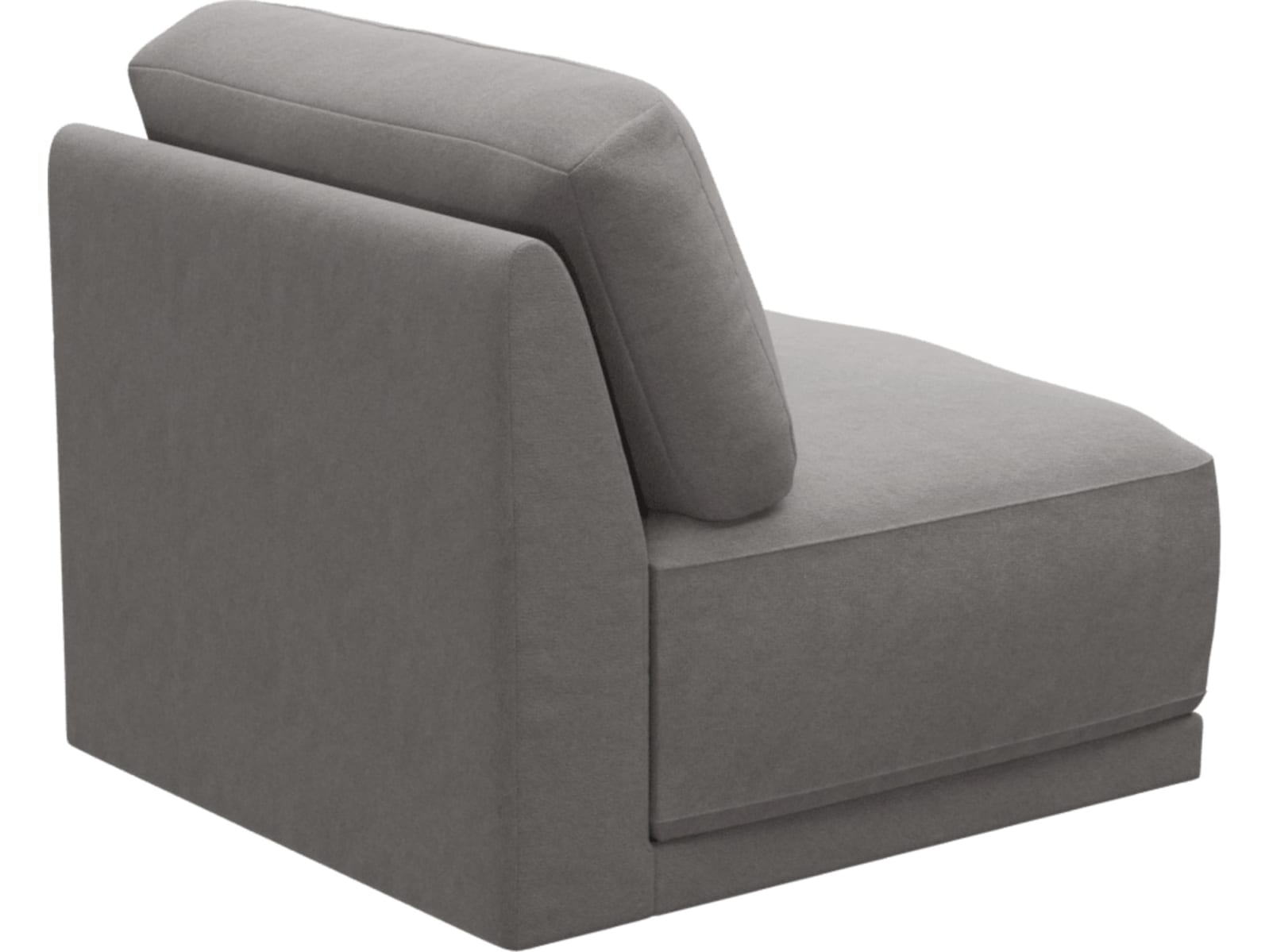 Emily Armless Chair Module View Steel color View Steel