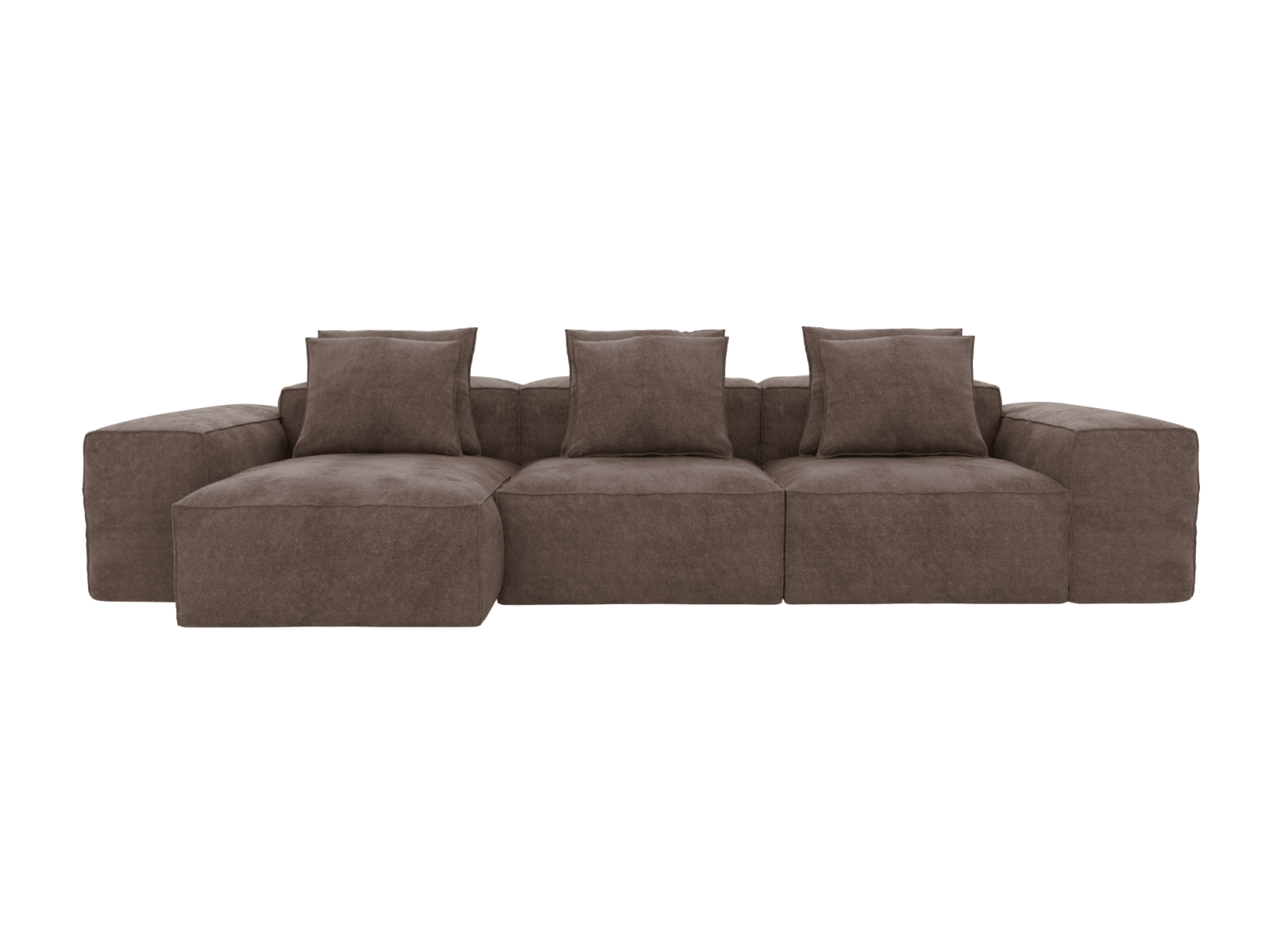 Riley Muse Mink 3 Seater Modular Chaise Sofa color Muse Mink