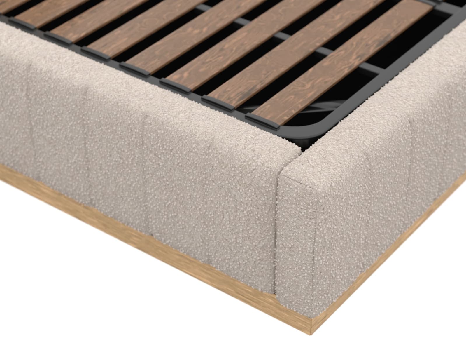 Brentwood Gas Lift Bed Boucle Pumice Double color Boucle Pumice