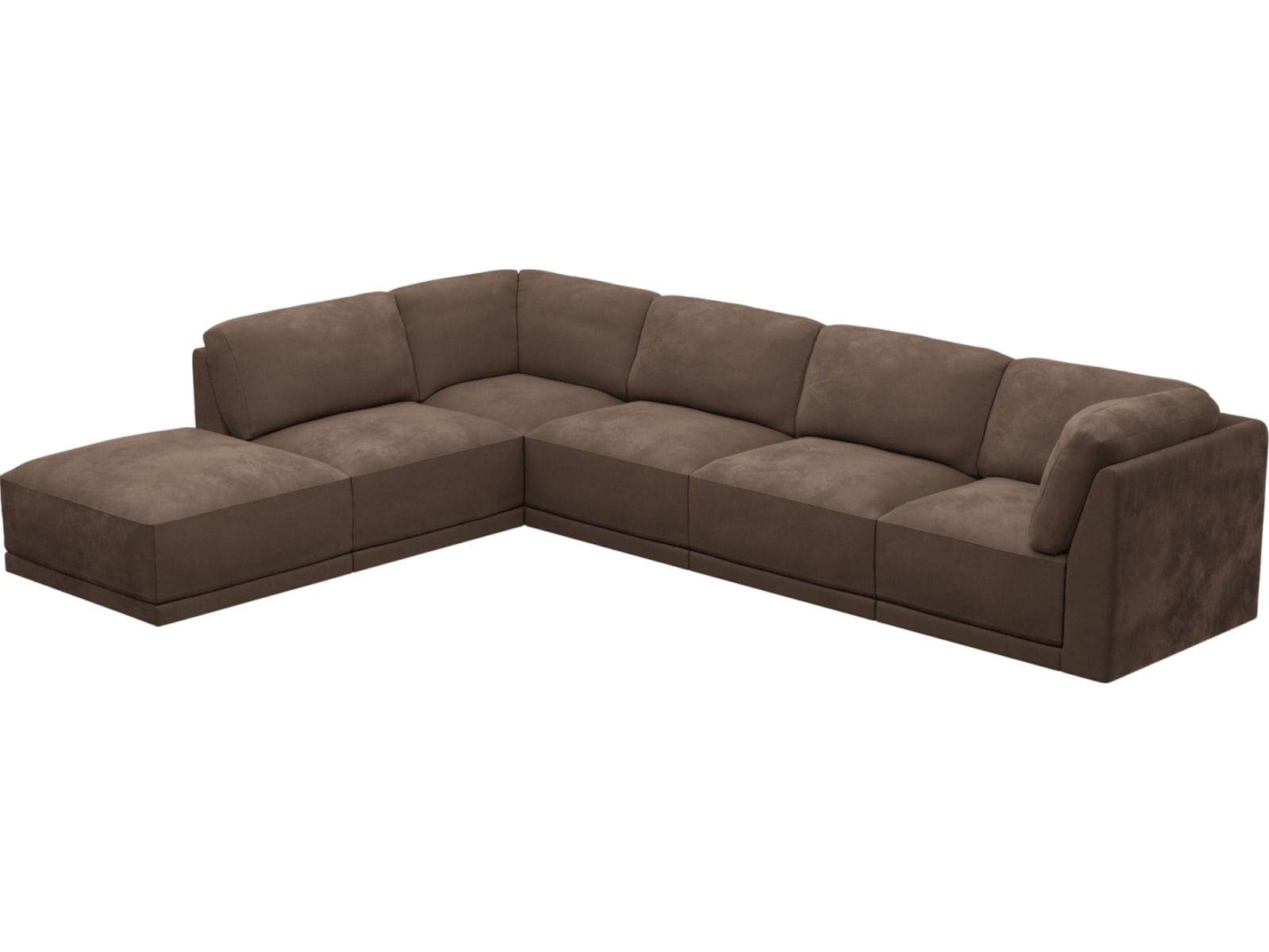Emily Modular Sofa Muse Chocolate - 6 Piece color Muse Chocolate