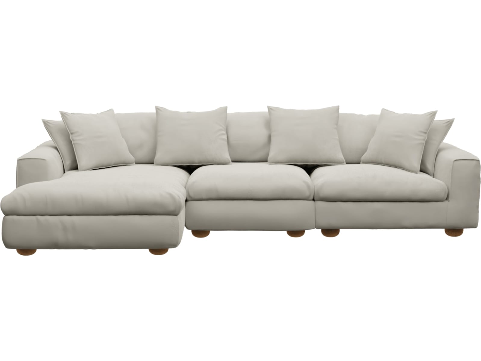 Tully Noa Desert Chaise Sofa - 3 Seater color Noa Desert