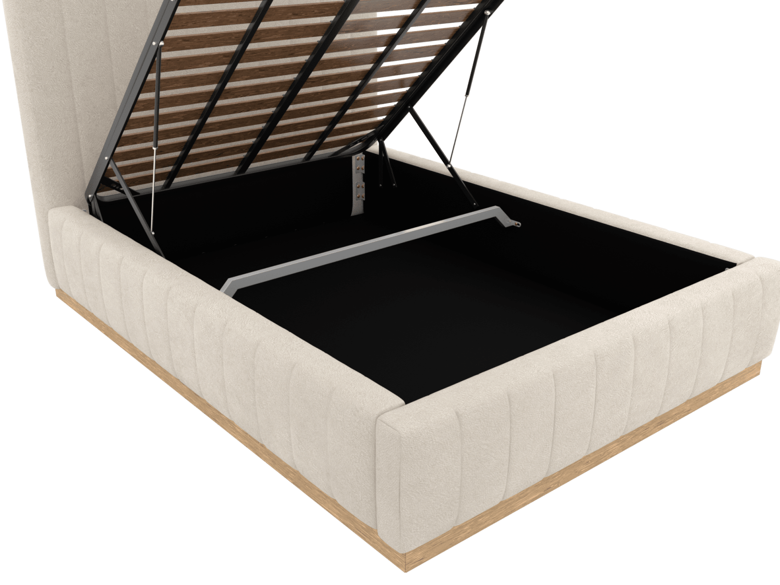 Brentwood Gas Lift Bed Muse Flax color Muse Flax