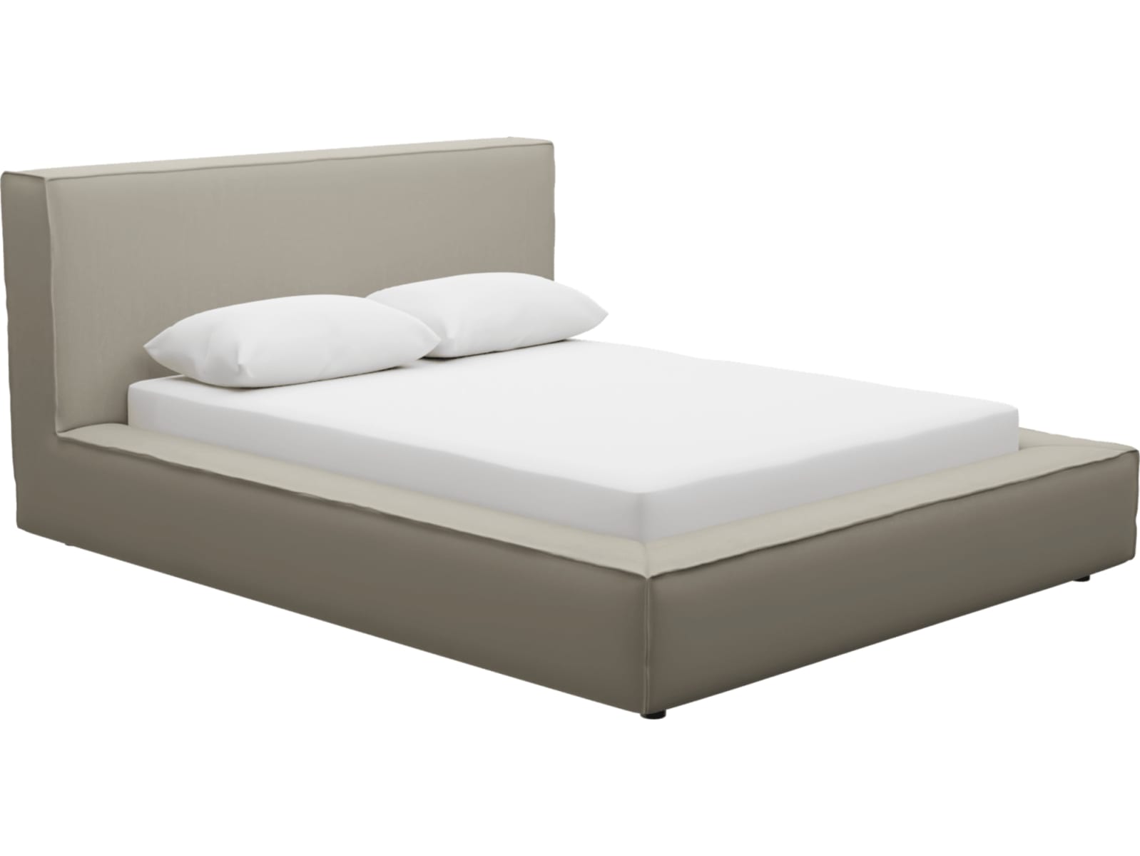 Riley Plaza Natural Bed Slip Cover color Plaza Natural