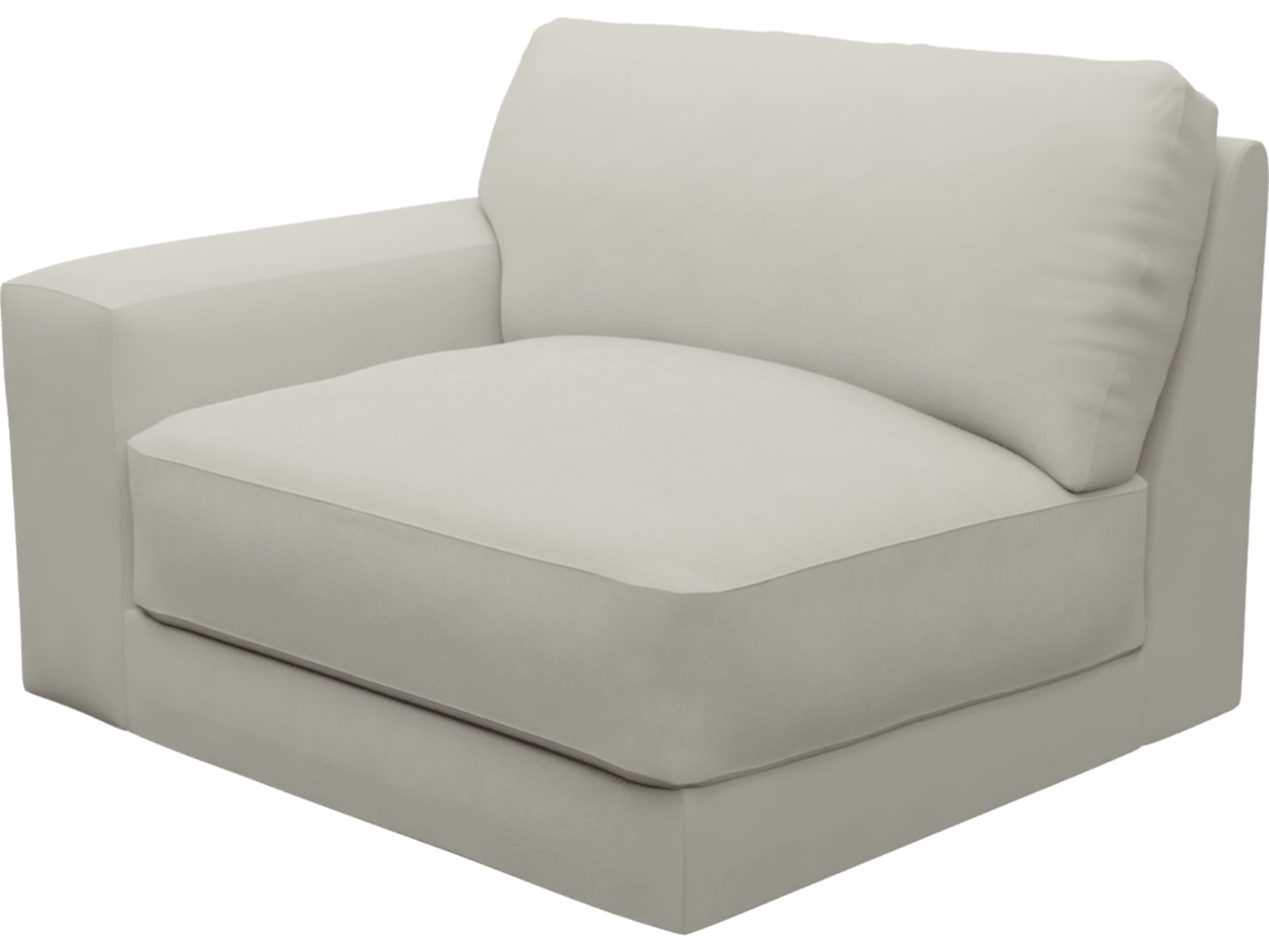 Monica California Ivory Left Arm Facing Chair Module color California Ivory