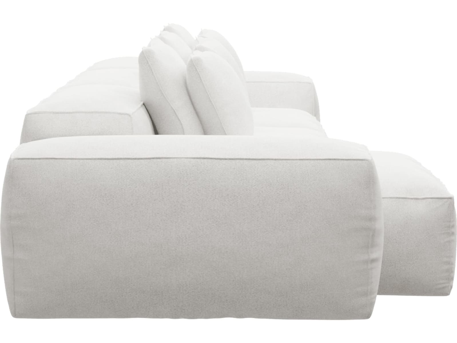 Riley Noa Fog Modular Sofa - 3 Seater Chaise color Noa Fog