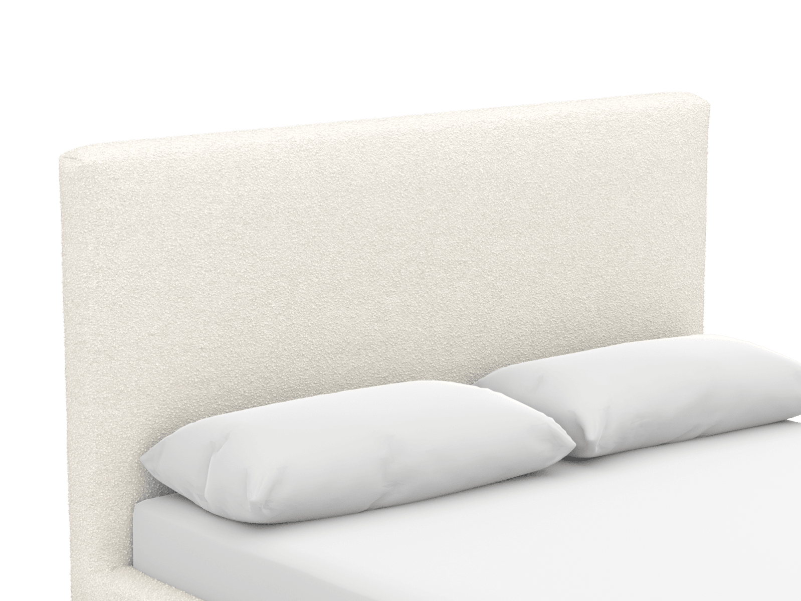 Willow Gas Lift Bed Boucle Ivory color Boucle Ivory