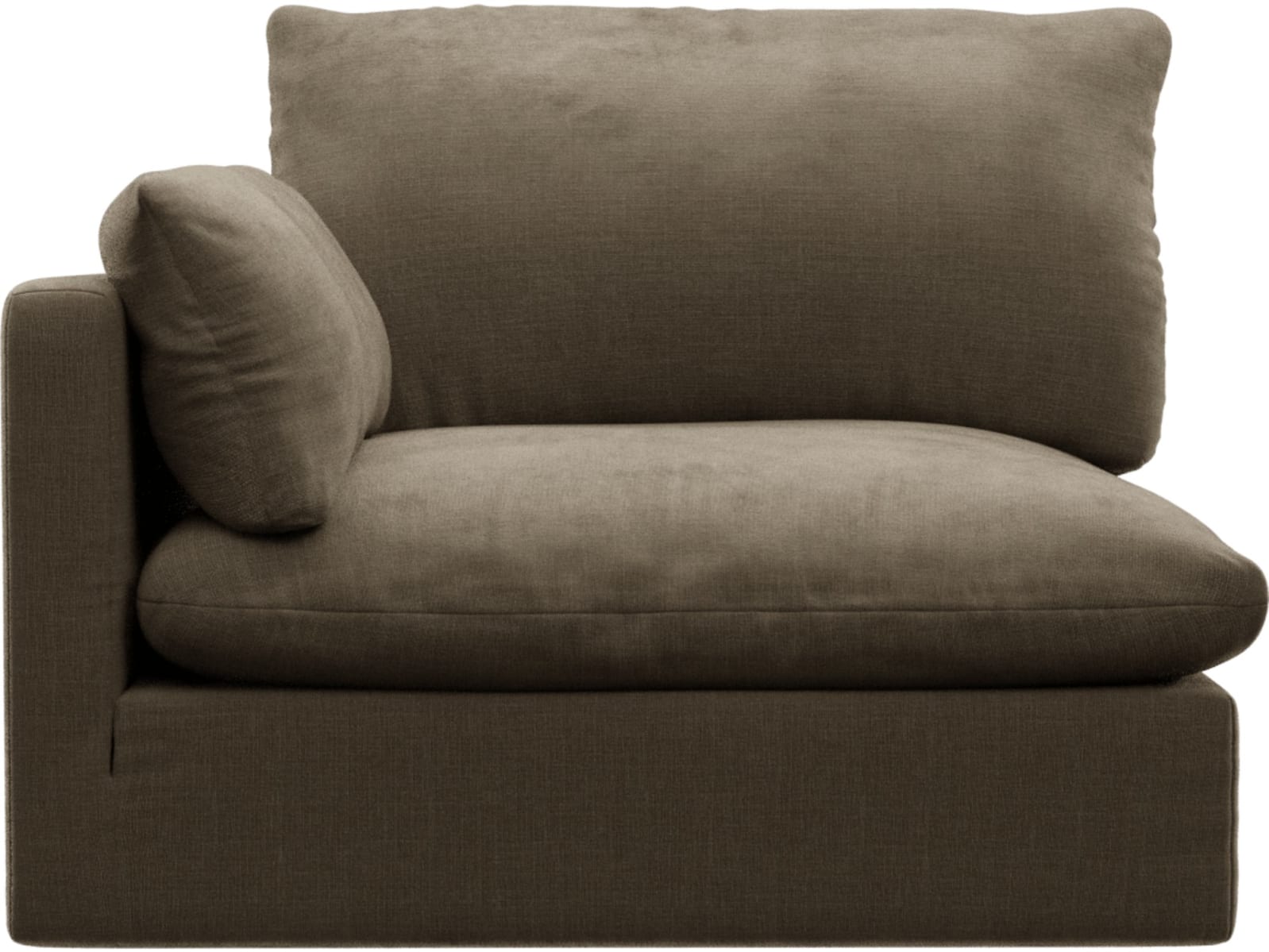 Willow Tribute Walnut 1 Seat Left Arm Facing Sofa Module color Tribute Walnut