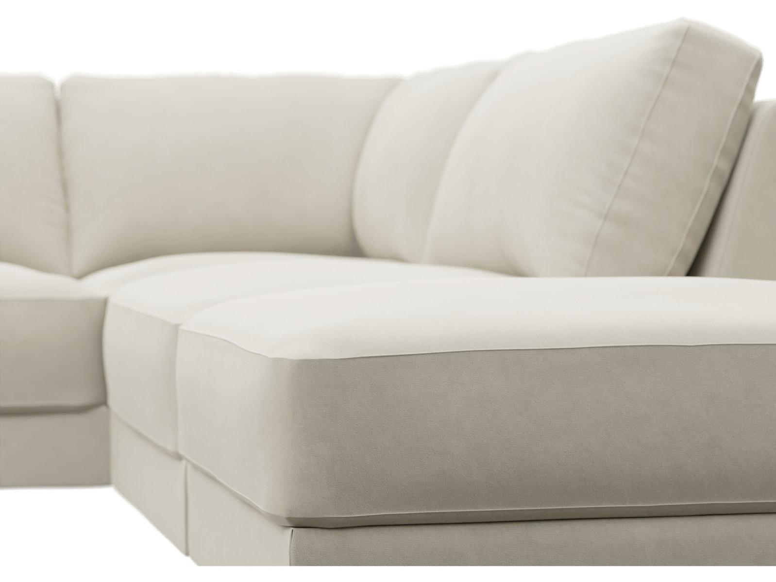 Monica Muse Flax Sofa - 6 Seater RAF Terminal color Muse Flax