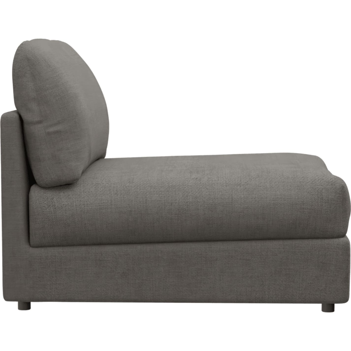 Finley Isla Soft Grey Armless Sofa Chair Module color Isla Soft Grey
