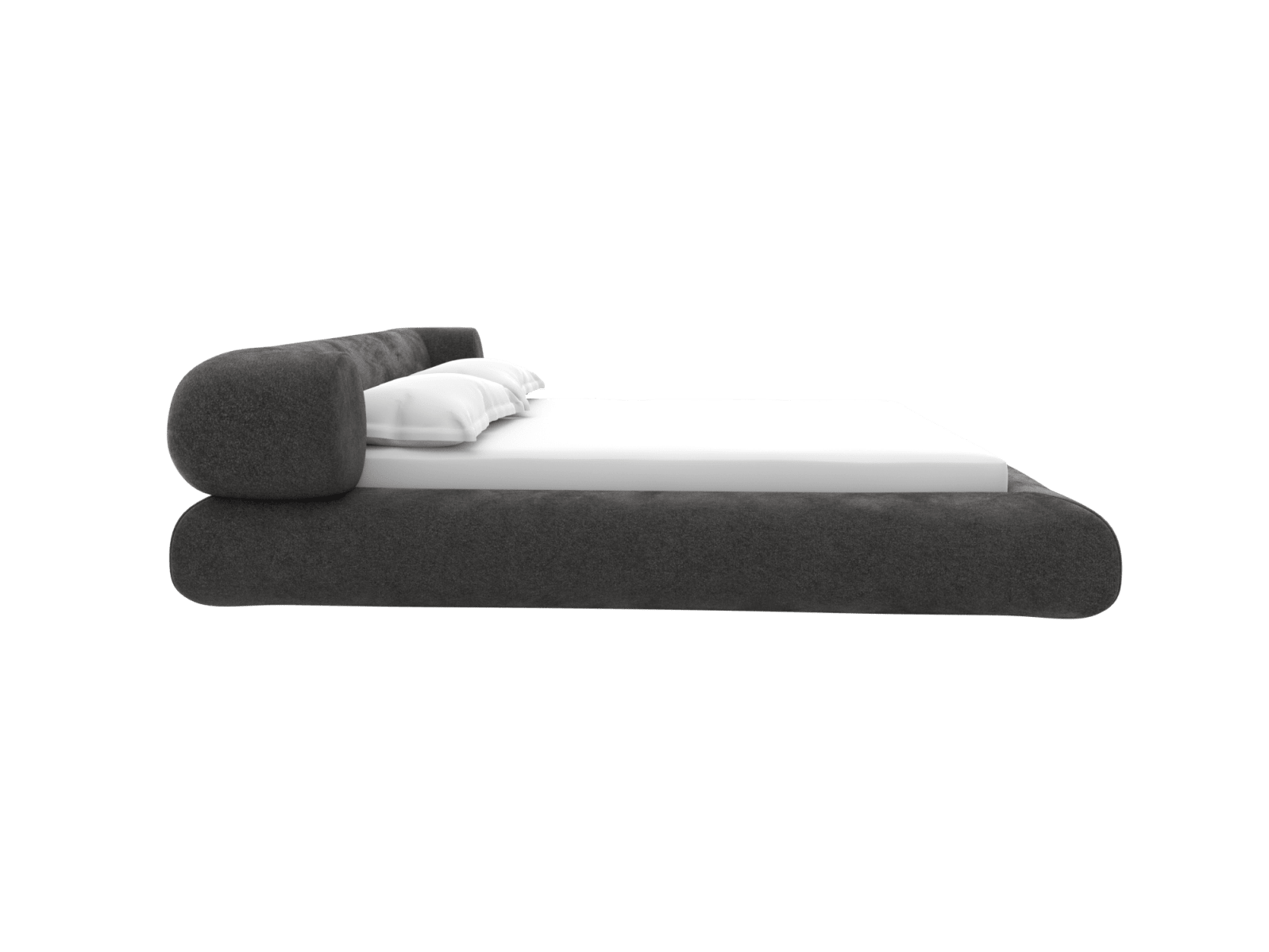 Frankie Bed California Charcoal King color California Charcoal