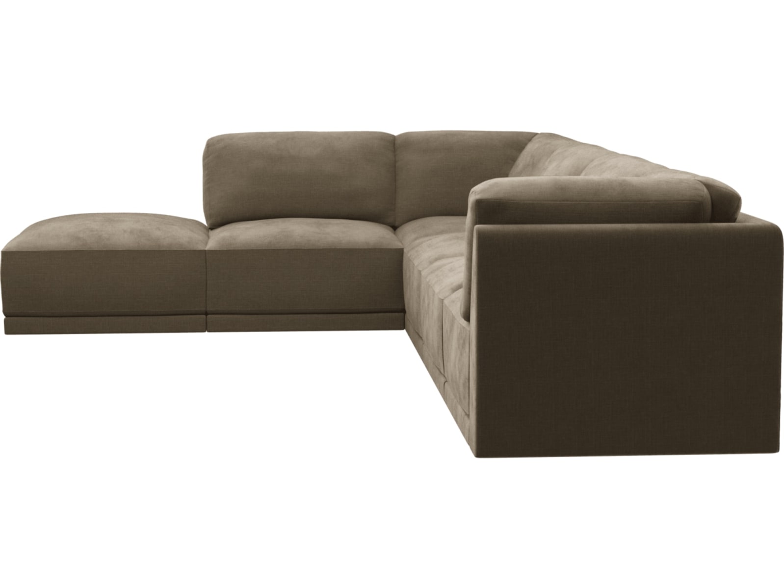 Emily Modular Sofa Tribute Walnut - 6 Piece color Tribute Walnut