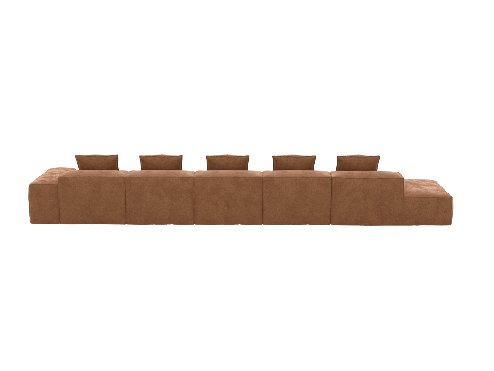 Riley Tribute Chestnut 6 Seater Terminal Left Modular Sofa color Tribute Chestnut