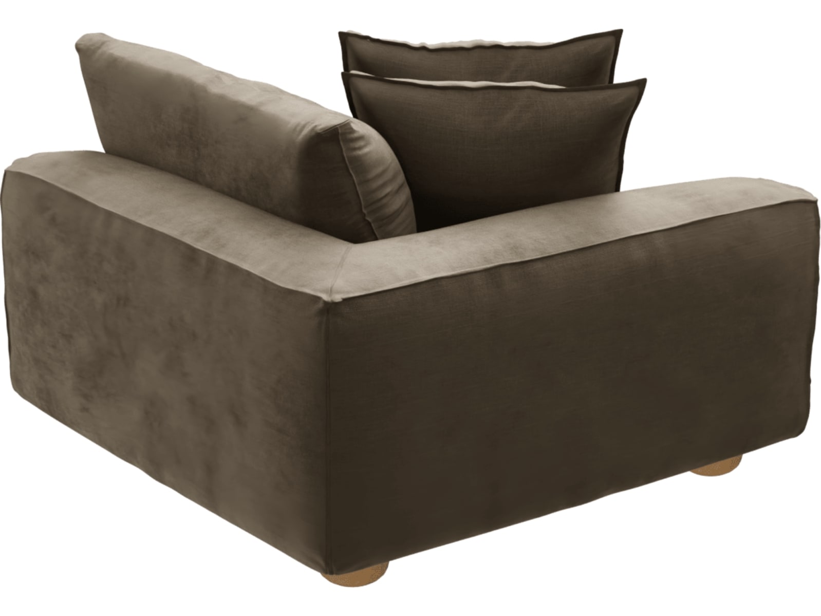 Tully Tribute Walnut Left Arm Facing Chair Module color Tribute Walnut