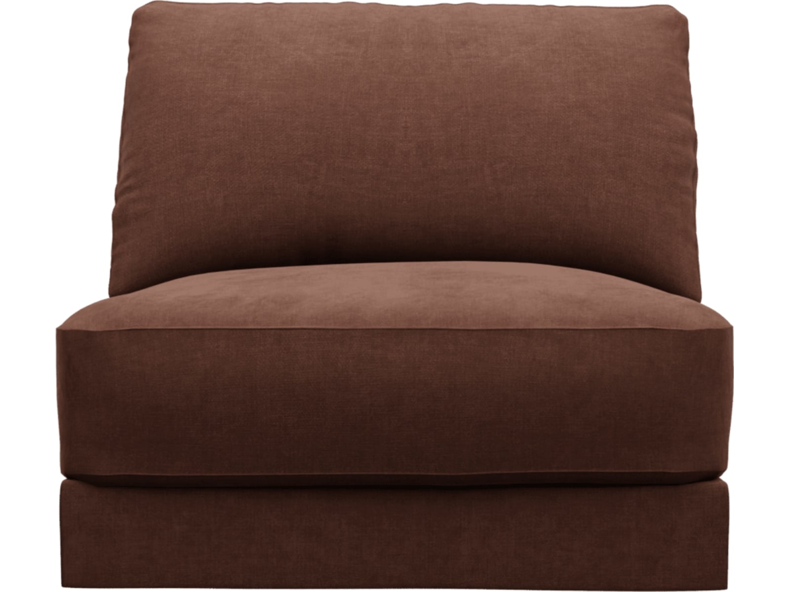 Monica Muse Rust Armless Sofa Chair Module color Muse Rust