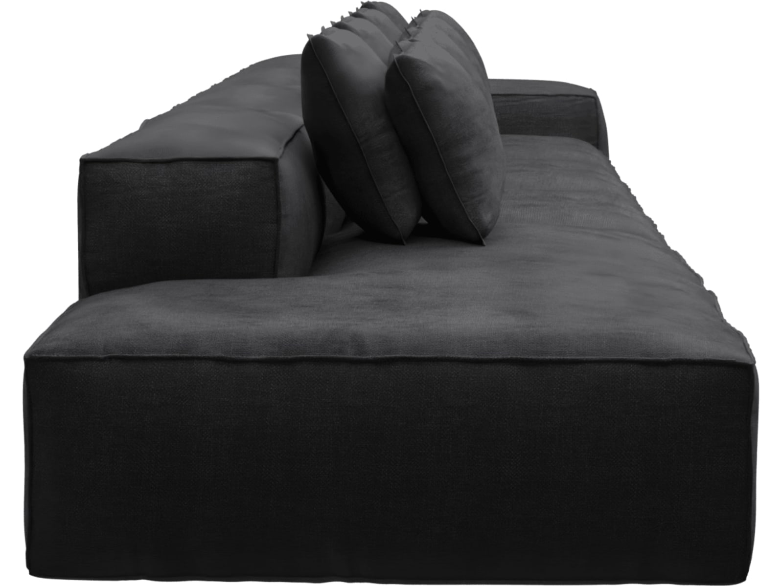 Riley Plaza Flint Grey Modular Sofa - 1x Arm, 3x Armless, 1x Left Terminal color Plaza Flint Grey