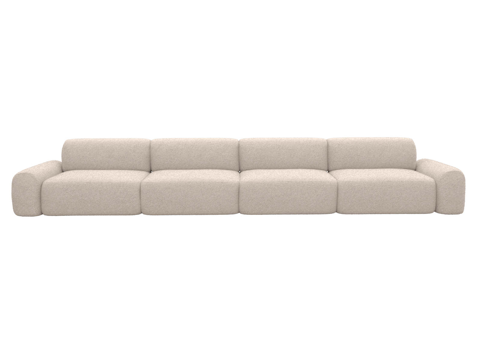 Beckett Boucle Pumice Modular Sofa - 4 Seater color Boucle Pumice