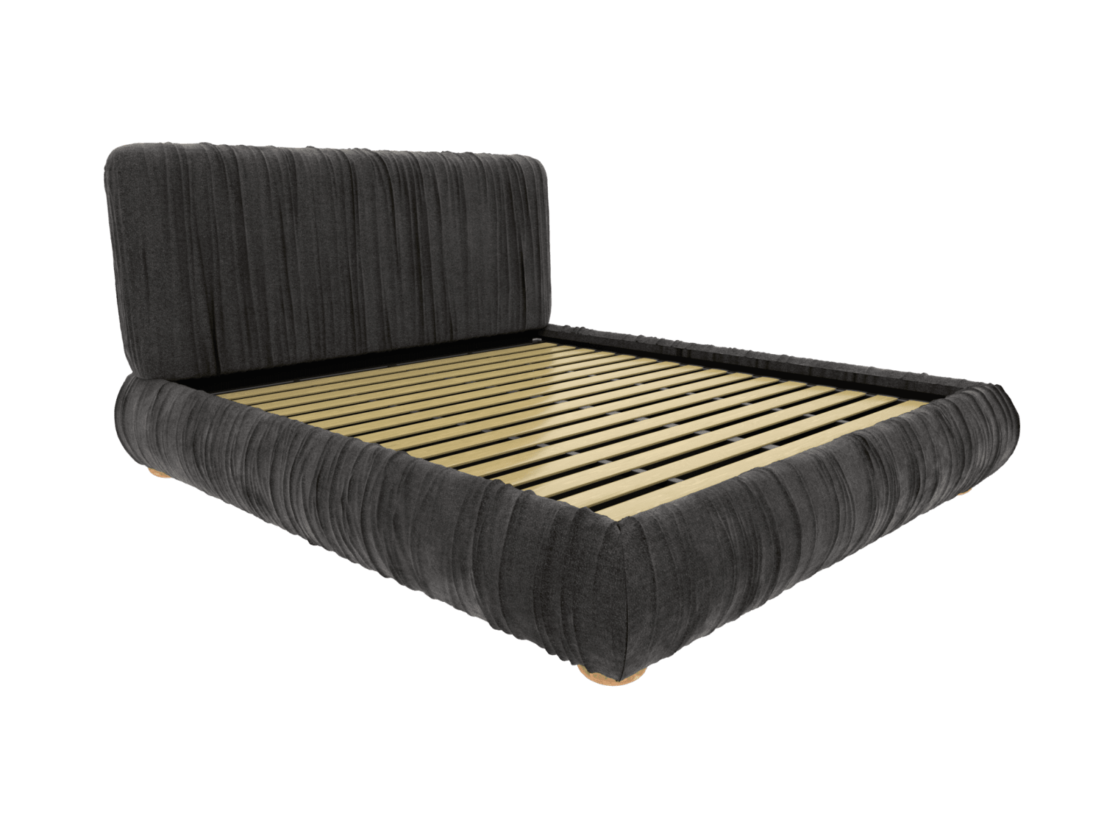 Gracie Bed Frame California Charcoal color California Charcoal