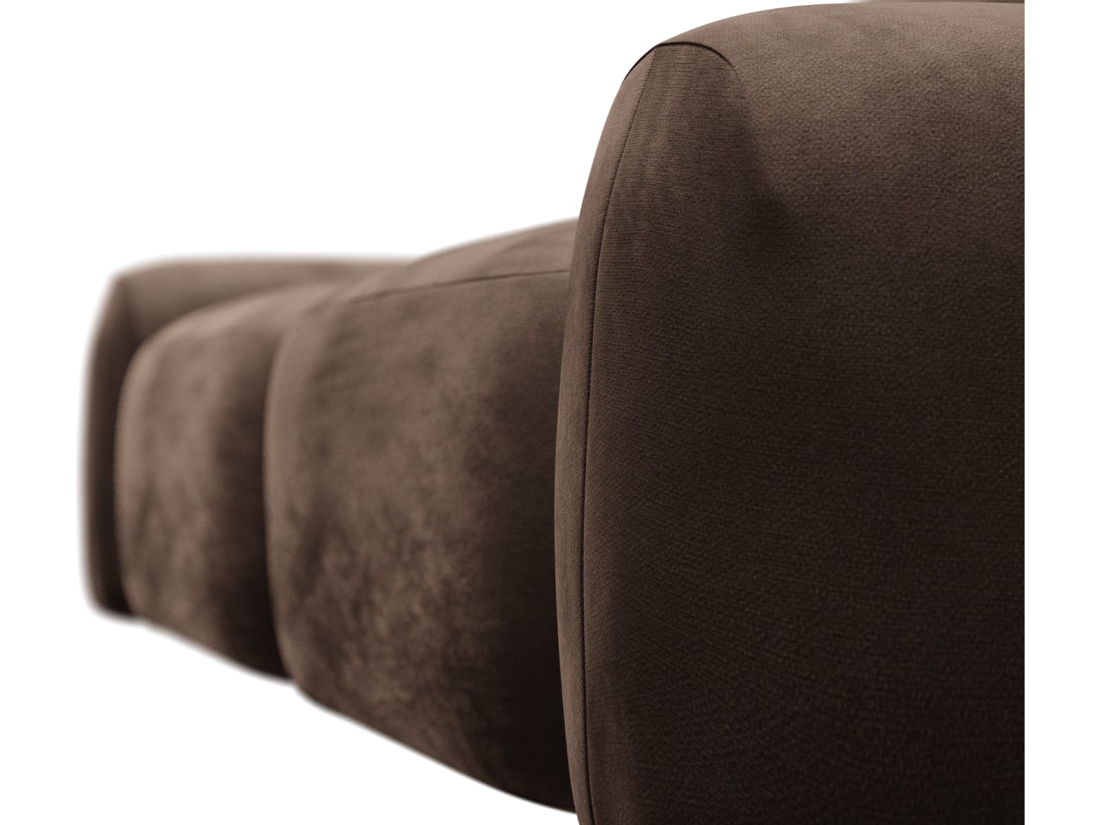 Beckett Muse Chocolate Modular Sofa - 2 Seater color Muse Chocolate