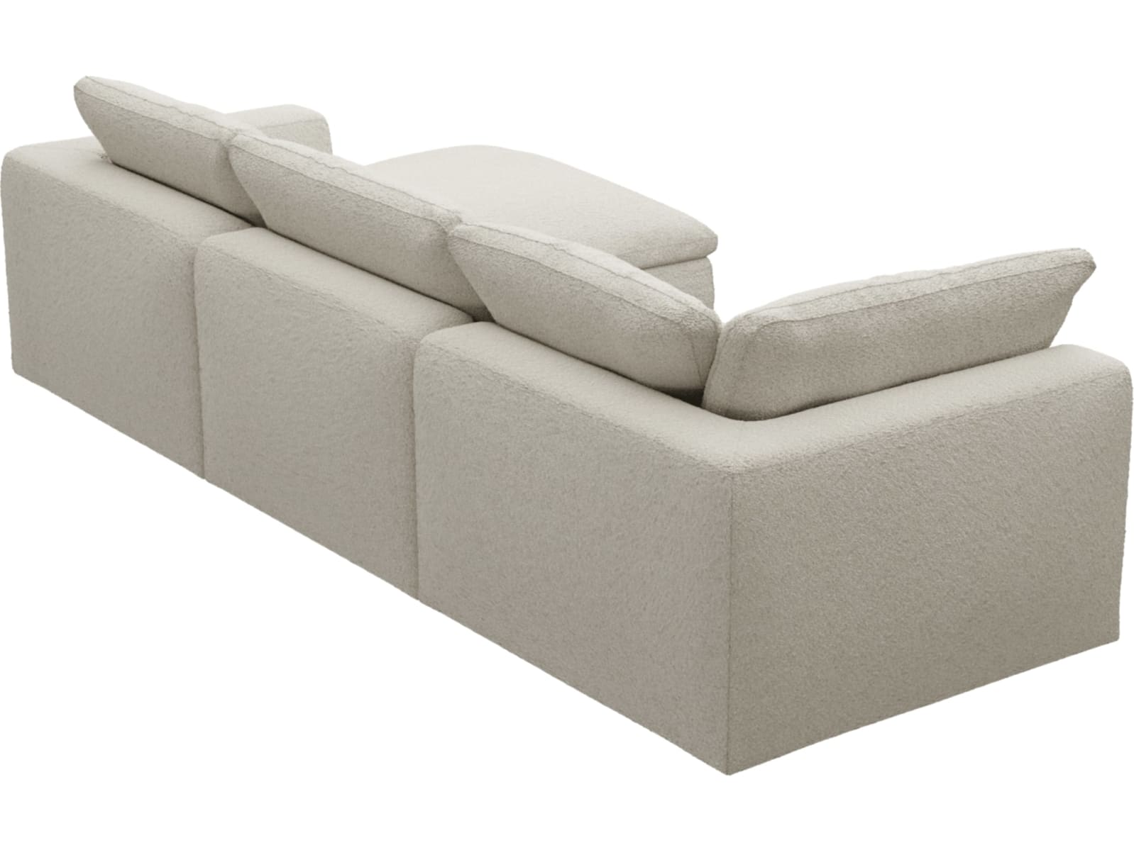 Cloud Deep Boucle Ivory Modular Sofa - 3 Seater Chaise color Boucle Ivory