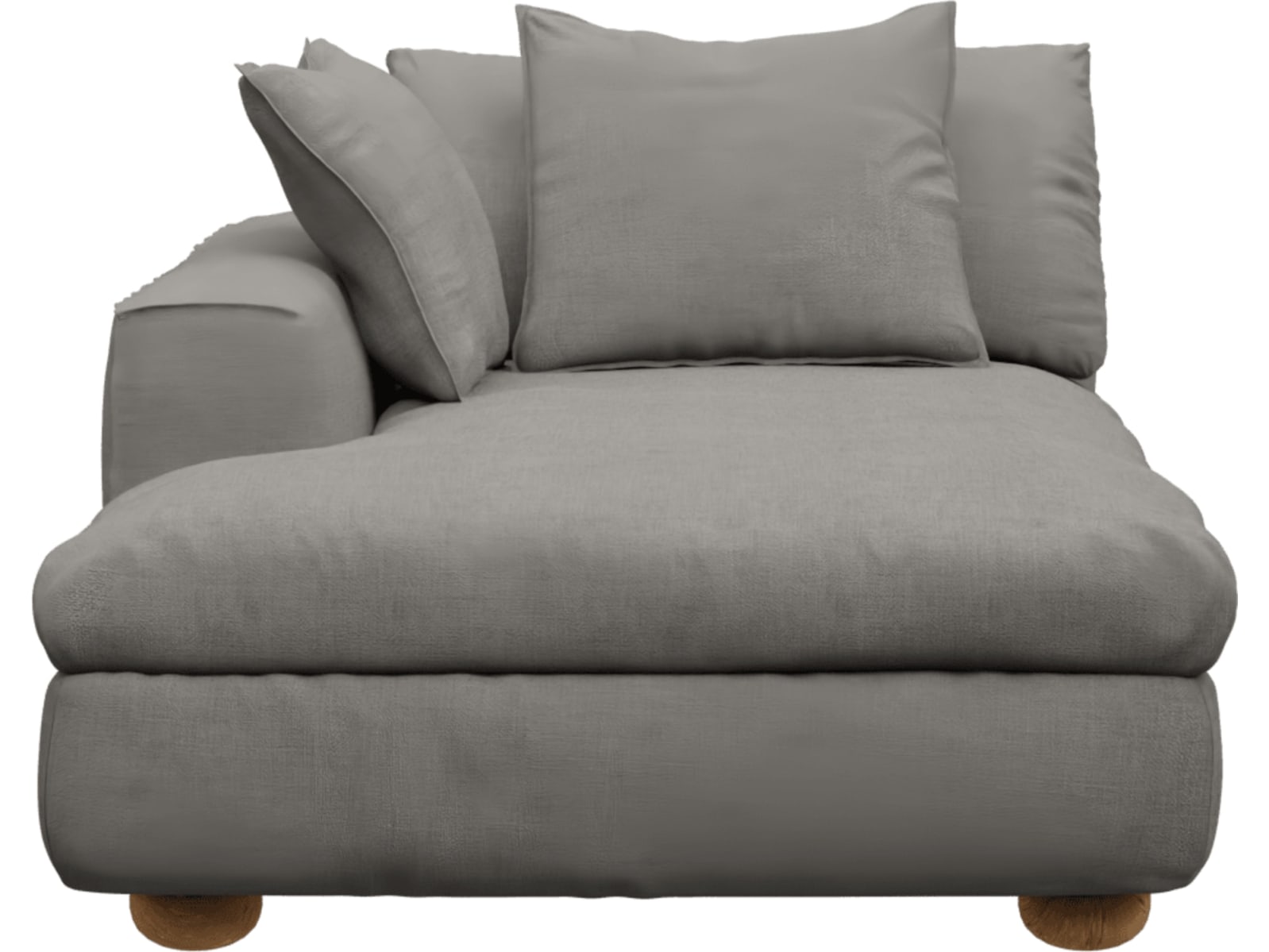 Tully Isla Soft Grey Chaise Left Arm Facing Module color Isla Soft Grey