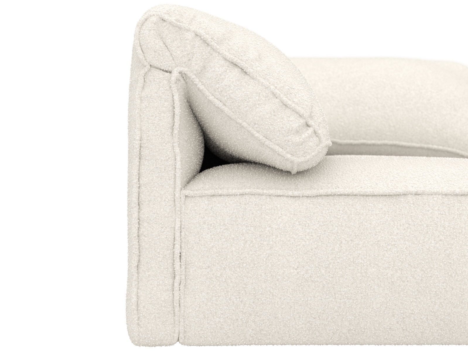 Kai Boucle Ivory Modular Sofa - 5 Seater color Boucle Ivory