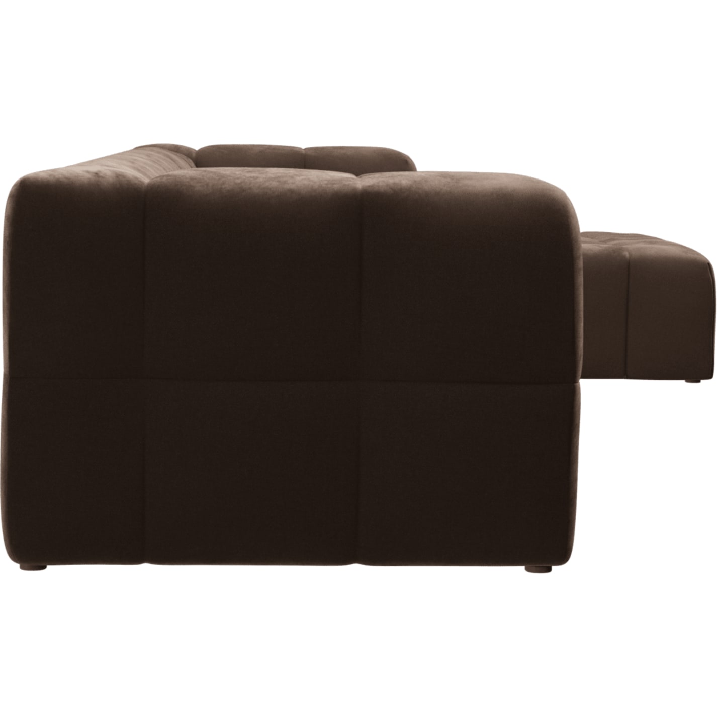 Lucello Muse Chocolate Modular Sofa with Ottoman - 5 Piece color Muse Chocolate