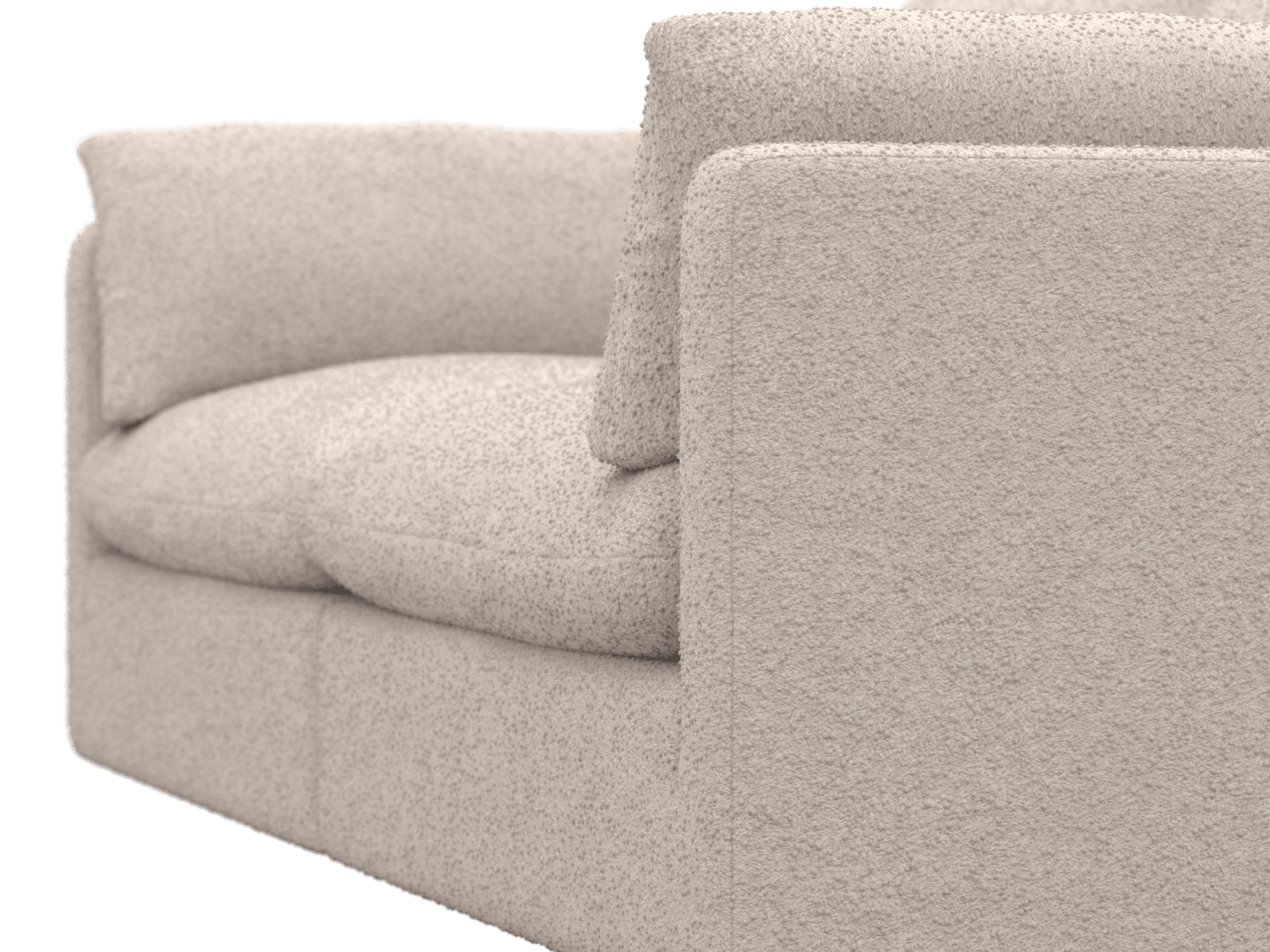 Willow Boucle Pumice Modular Sofa - 2 Seater color Boucle Pumice