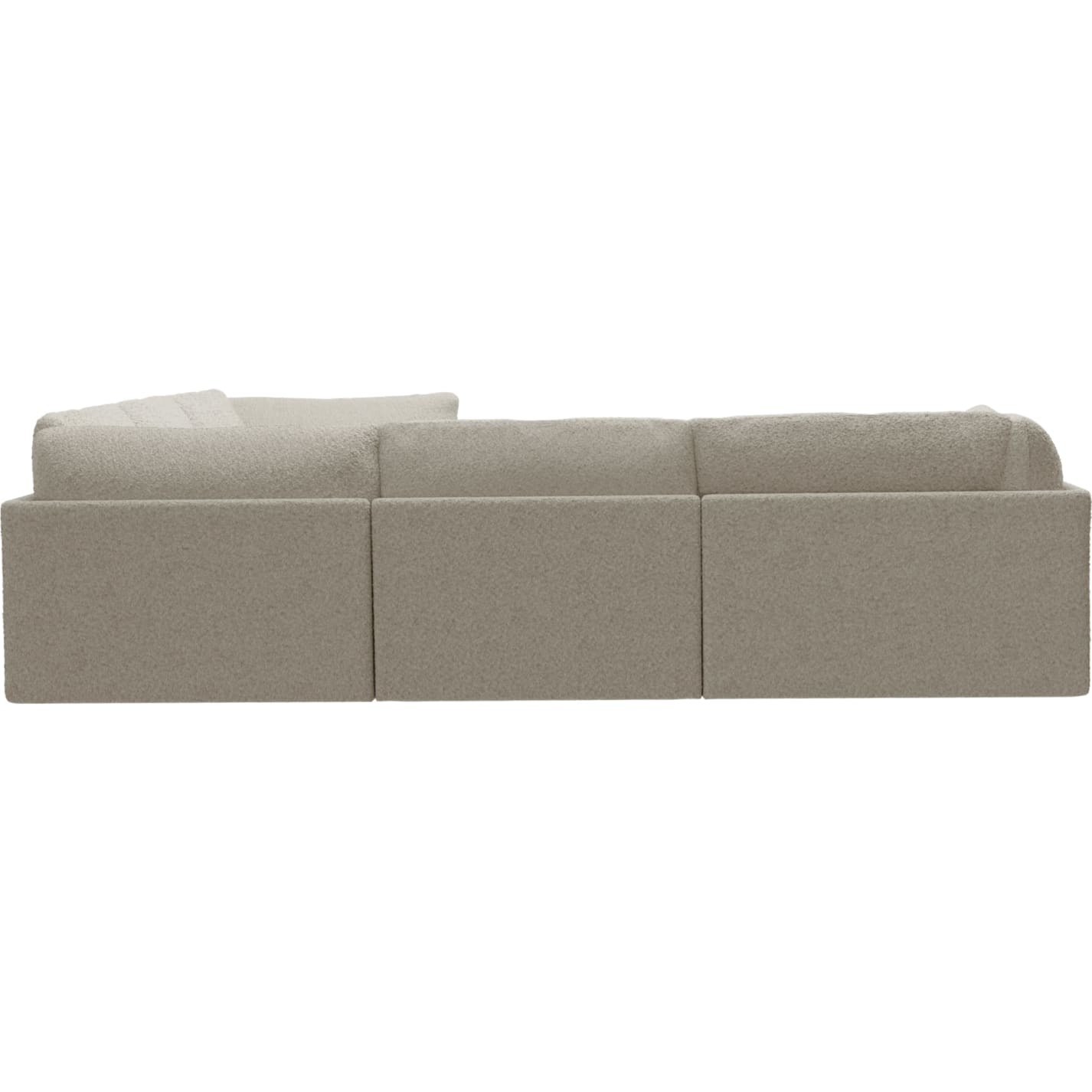 Finley Boucle Ivory Corner Sofa - 5 Seater color Boucle Ivory