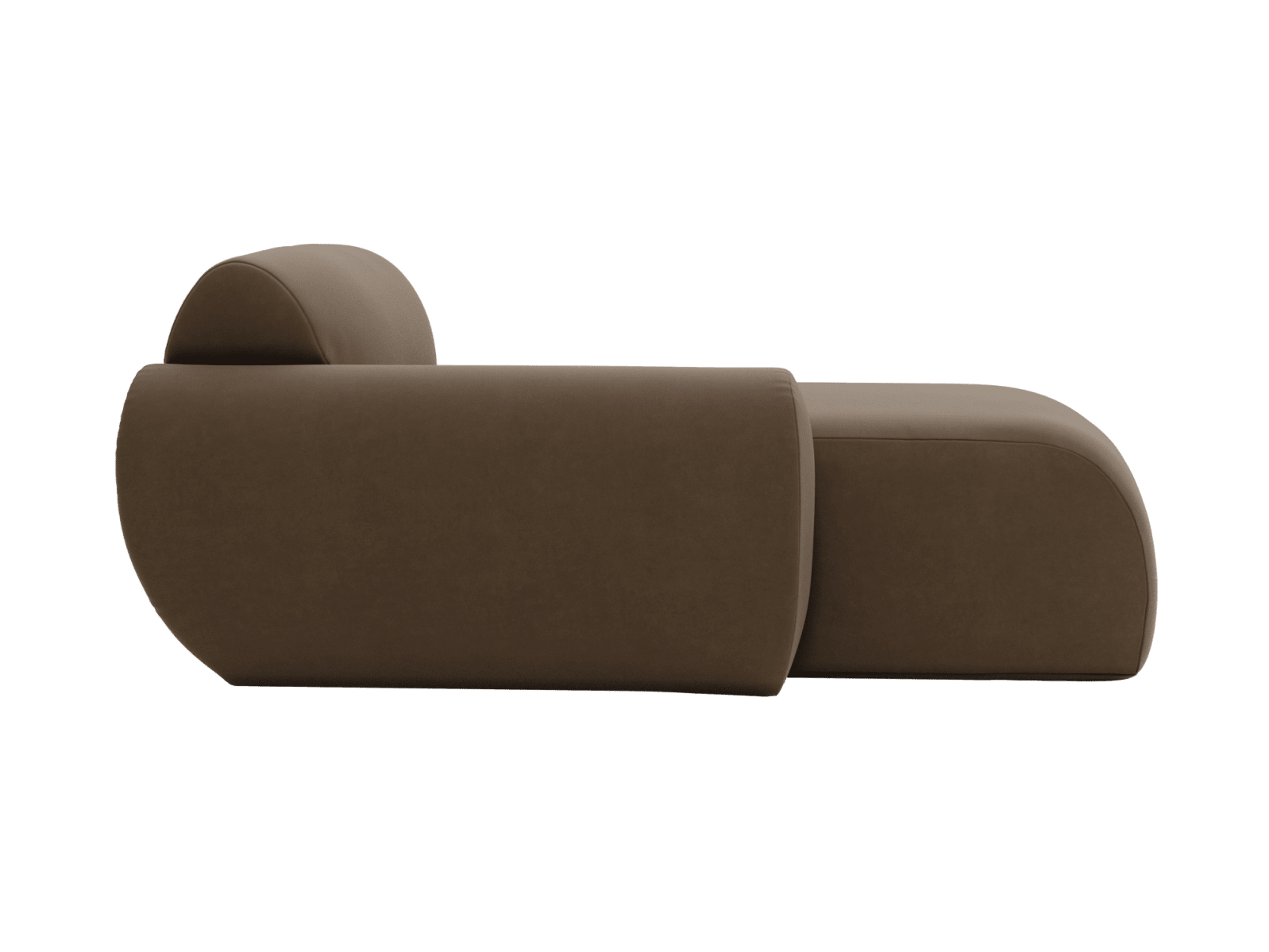 Malmo Blaze Mocha Chaise Left Arm Facing Sofa Module color Blaze Mocha