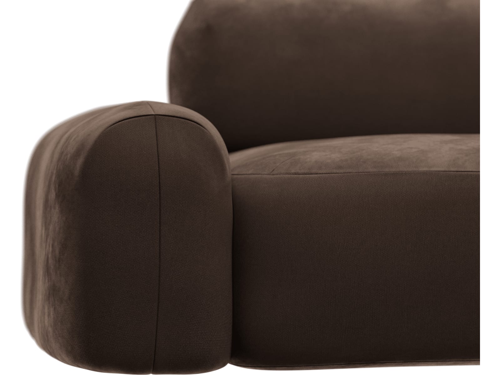 Beckett Muse Chocolate Modular Sofa - 6 Piece color Muse Chocolate